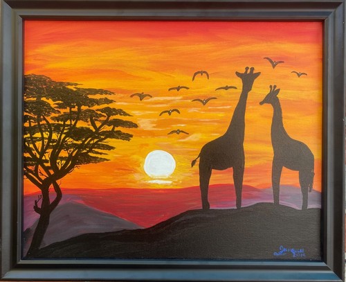 Framed acrylic art serengeti - art, "serengeti"
