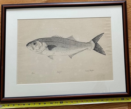 Framed and matted lithograph - framed,